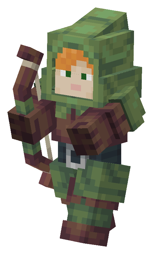 An archer in the hunter set