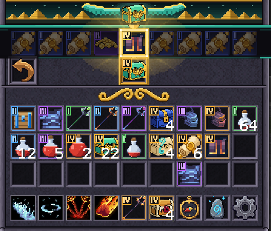 The case screen in game: a case chest over a row of item icons that has stopped on a Voidweave Skirt, and the bag below