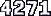 4271 in plain white pixel numerals