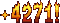 a critical hit of 4271 in burning numerals behind a spark