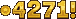 a critical hit of 4271 in gold coin numerals behind a coin